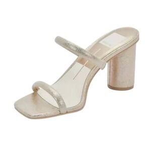 Dolce Vita Metallic Gold Glitter Block Heel Sandal 8.5 Y2K Coquette Fairycore